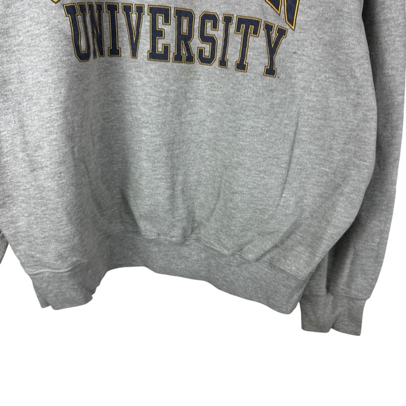 Vintage Y2K TCX Clarion University Grey College Pullover Sweatshirt Size L - Picture 4 of 8